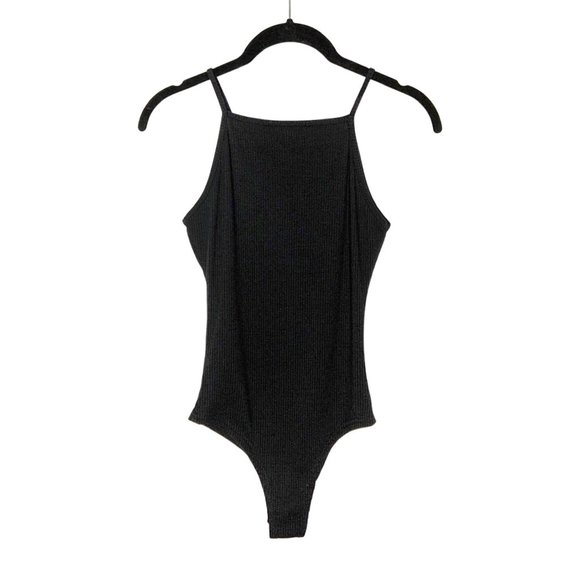 Urban Heritage Tops - High Chest Square Neck Sleeveless Bodysuit w/ Button Crotch